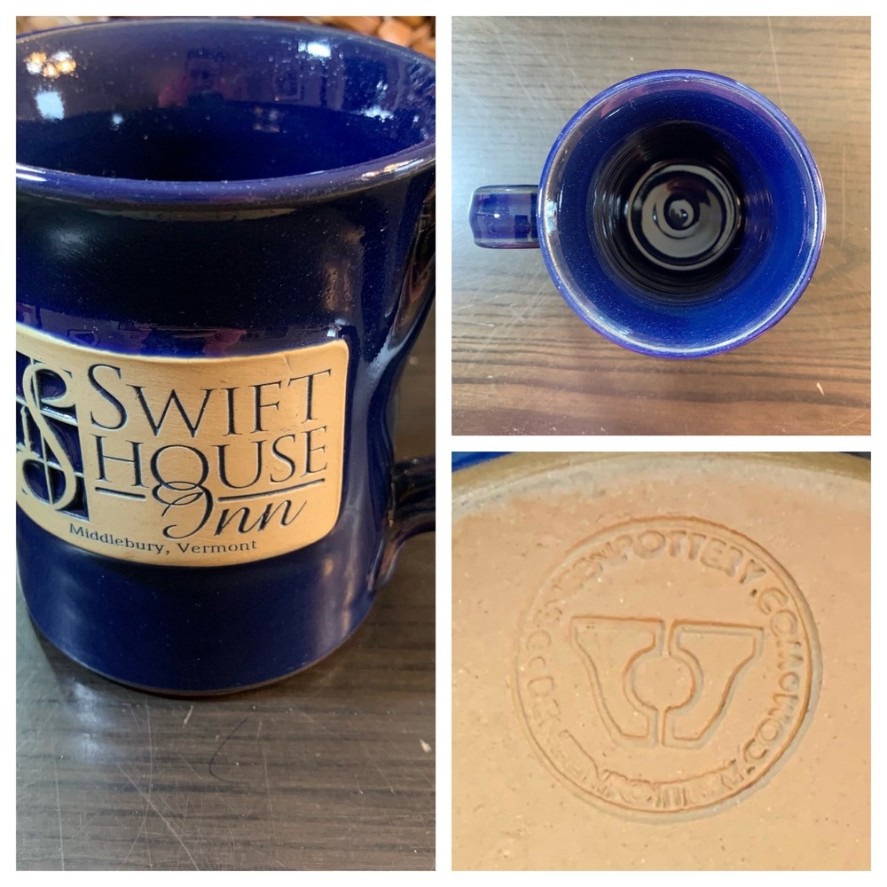 Swift House Inn Coffee Mugโ Middlebury Vermont Blue Stoneware